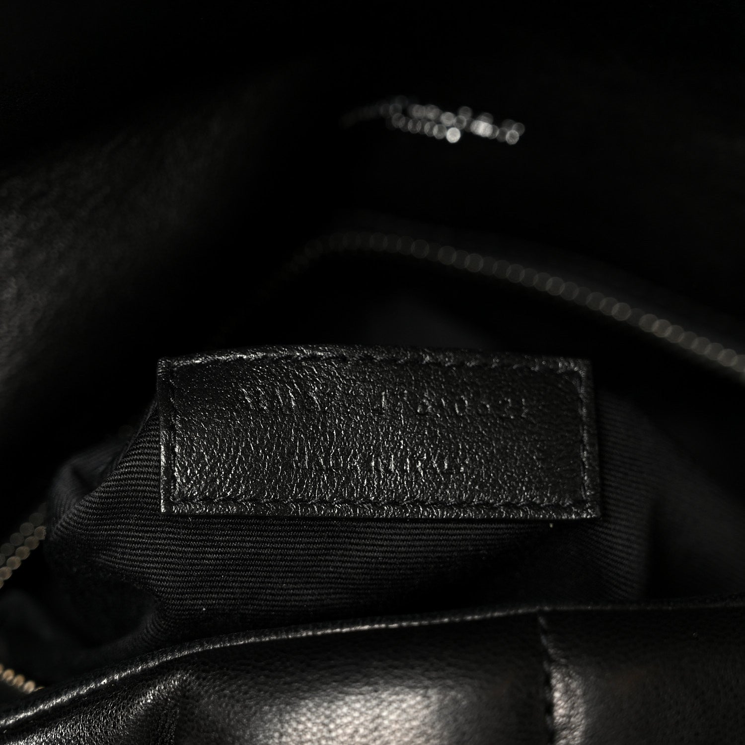 Lambskin Quilted Small Loulou Puffer Monogram Chain Satchel Black