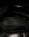 Lambskin Quilted Small Loulou Puffer Monogram Chain Satchel Black