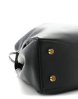 Smooth Calfskin Large Rodeo Top Handle Handbag Black