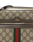 GG Supreme Monogram Web Small Ophidia Shoulder Bag Brown