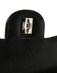 Caviar Quilted Maxi Double Flap Black