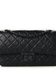 Aged Calfskin Quilted 2.55 Reissue 225 Flap So Black