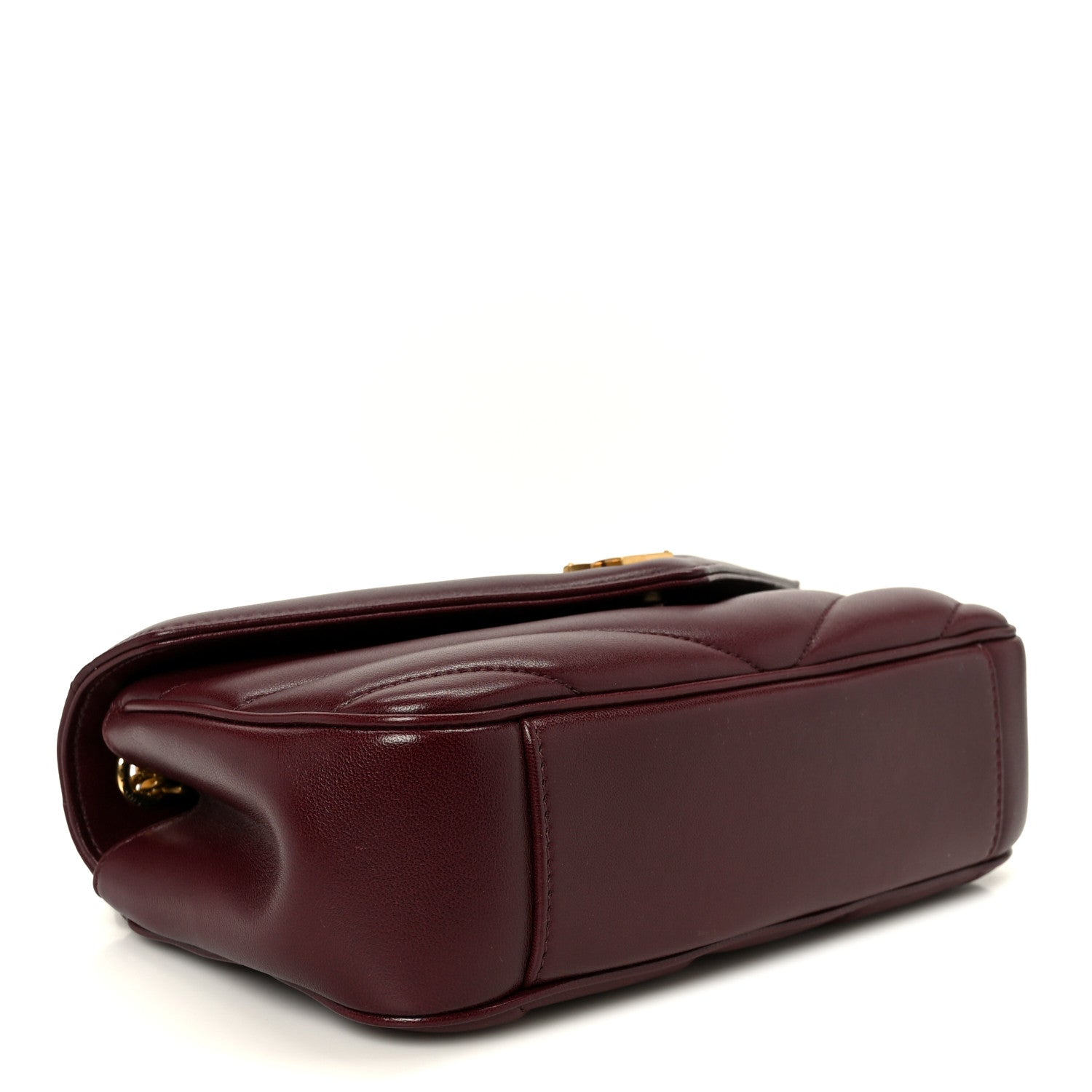 Lambskin Chevron Quilted Small LouLou Rouge Cabernet