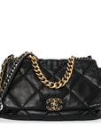Lambskin Quilted Maxi CHNL 19 Flap Black