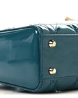 Patent Cannage Mini Lady Dor Blue