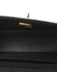 Lambskin Quilted Mini Rectangular Flap Black