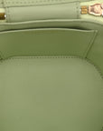 Lambskin Quilted Trendy Vanity Case Sea Green