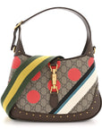 GG Supreme Monogram Web Geometric Small Jackie 1961 Beige Multicolor Brown Sugar