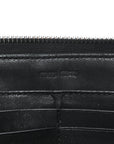 Nappa Metal Studded Zip Around Wallet Black