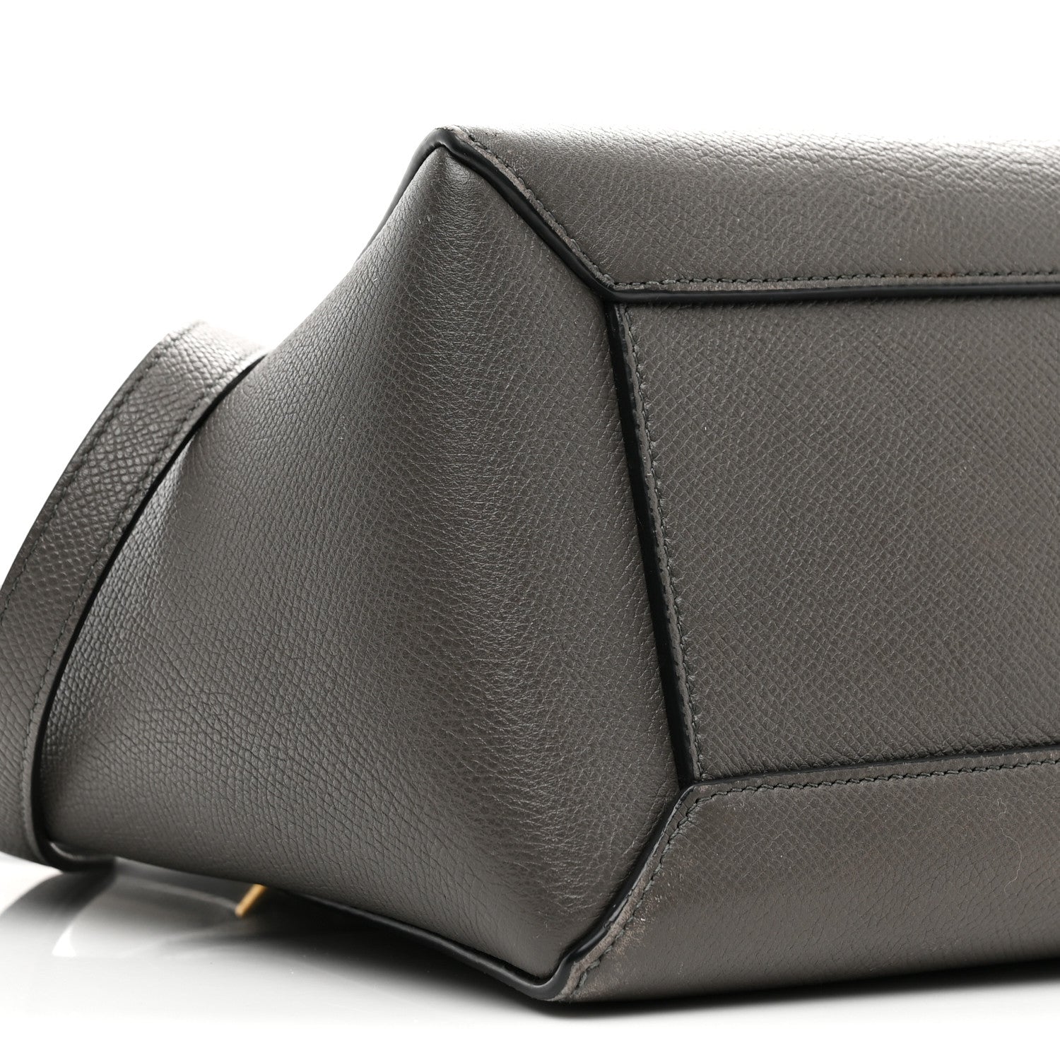 Grained Calfskin Micro Belt Bag Grey