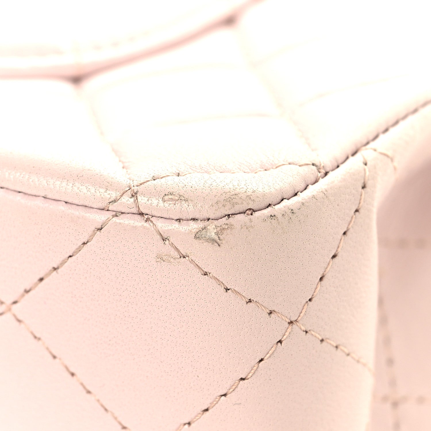 Lambskin Quilted Medium Double Flap Light Pink