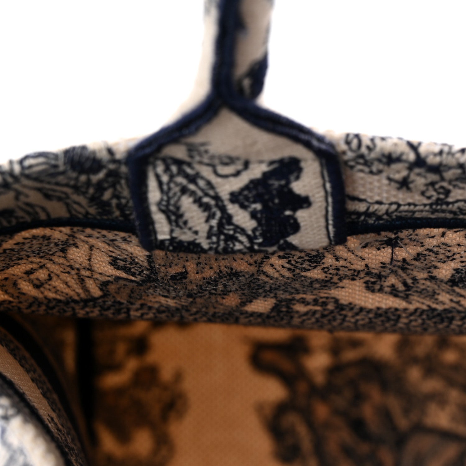 Canvas Embroidered Medium D1ORiviera Toile De Jouy Book Tote Blue