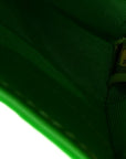 Patent Quilted Small Boy Flap Green