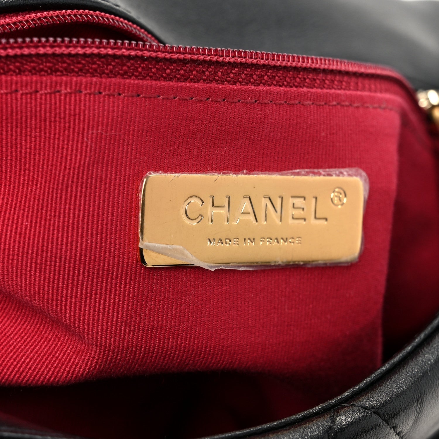 Goatskin Quilted Large CHNL 19 Flap Black