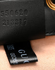 Suede Patent Web Mini Ophidia Bucket Bag Black