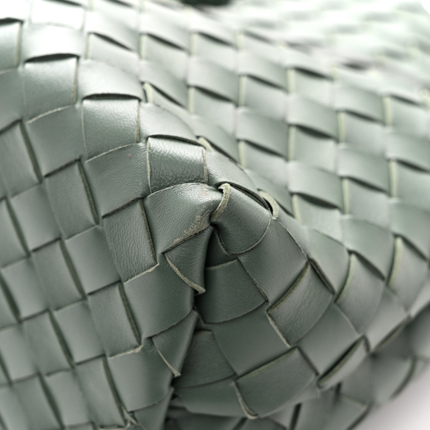 Nappa Intrecciato Medium Andiamo Shoulder Bag Aloe
