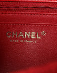 Tweed Quilted Mini Rectangular Flap Red