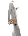 Calfskin Matelasse Monogram Lou Camera Bag Dark Beige
