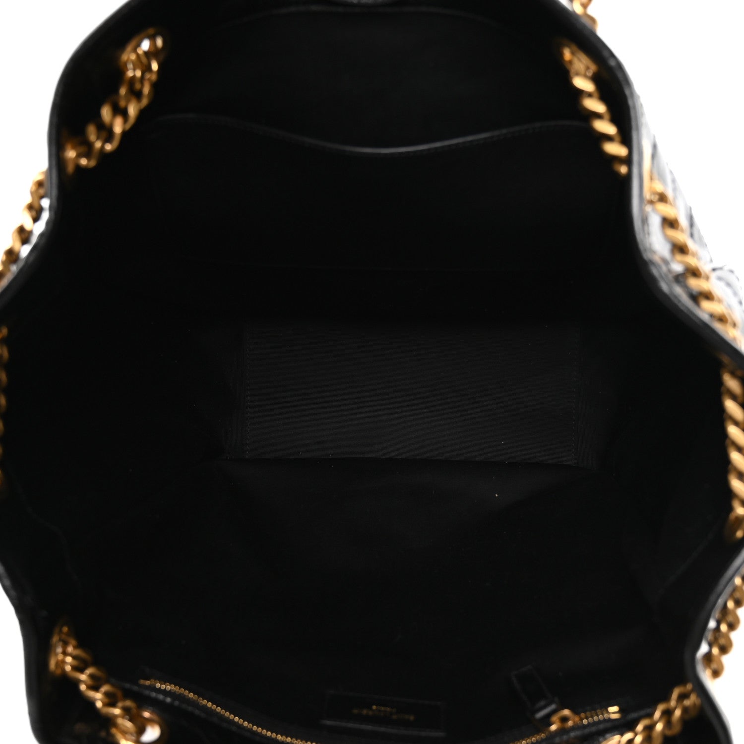 Crinkled Calfskin Matelasse Monogram Niki Multipocket Shopping Tote Black