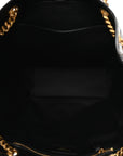 Crinkled Calfskin Matelasse Monogram Niki Multipocket Shopping Tote Black