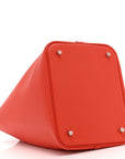 Epsom Tressage De Cuir Picotin Lock 22 MM Rouge Coeur Bleu du Nord Rouge H