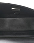 Pearly Lambskin Quilted Mini Rectangular Flap So Black