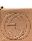 Pebbled Calfskin Small Soho Disco Bag Rose Beige