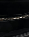 Calfskin Y Quilted Monogram Small Loulou Chain Satchel Black