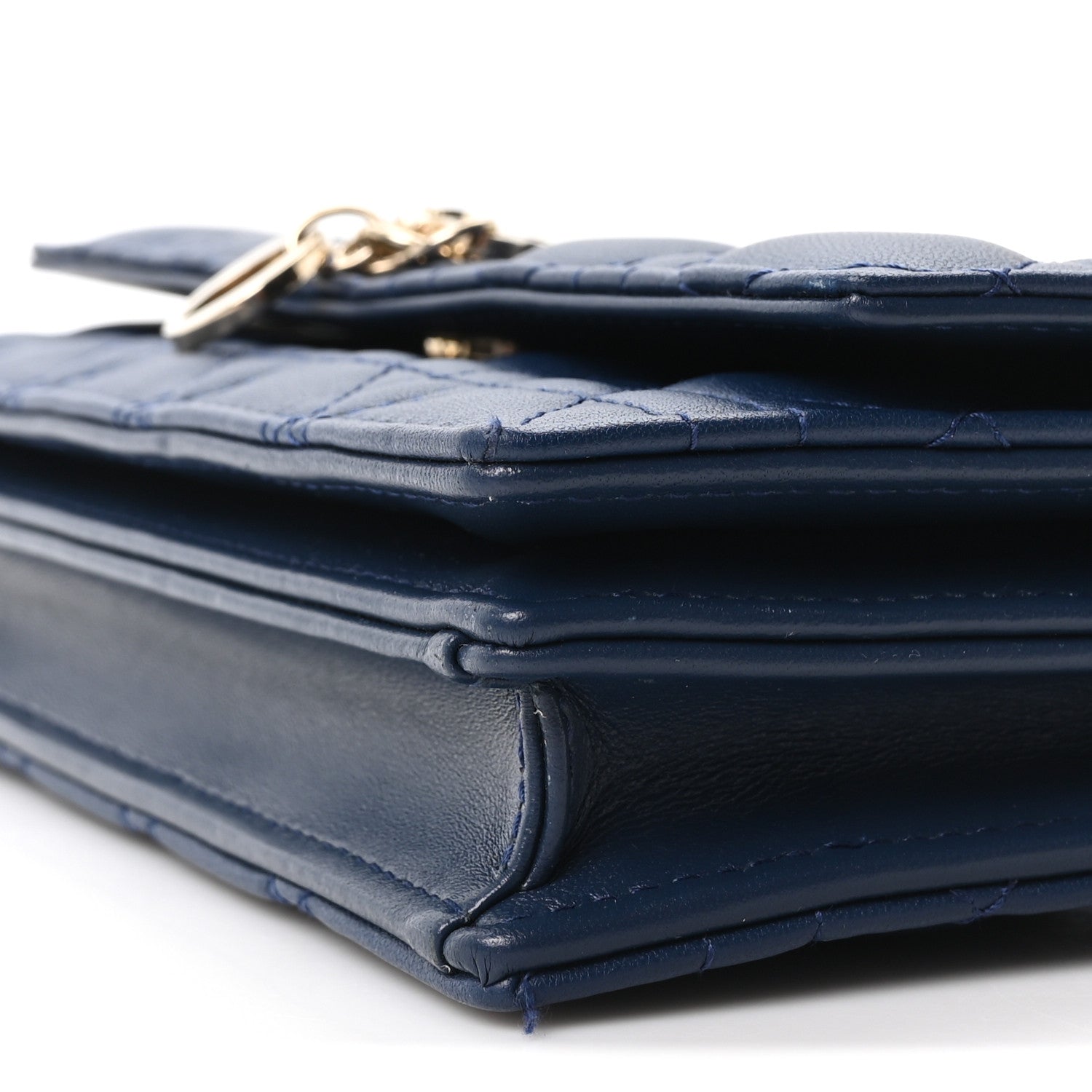 Lambskin Cannage Mini My D1OR Bag Deep Ocean Blue