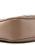 Calfskin Matelasse Monogram Lou Camera Bag Dark Beige
