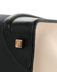 Velluto Calfskin Mini Tri-Color Luggage Navy
