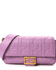 Nappa FF 1974 Embossed Baguette Agapanto