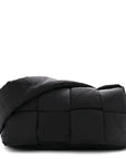 Nylon Intrecciato Padded Tech Cassette Bag Black