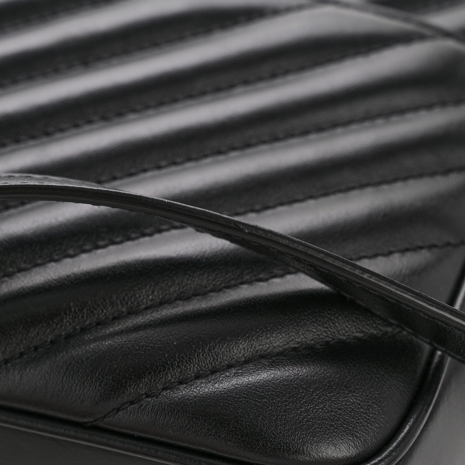 Calfskin Matelasse Monogram Lou Camera Bag Black