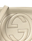 Pebbled Calfskin Small Soho Disco Bag Off White