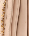 Lambskin Quilted Small Trendy Spirit Top Handle Bag Beige