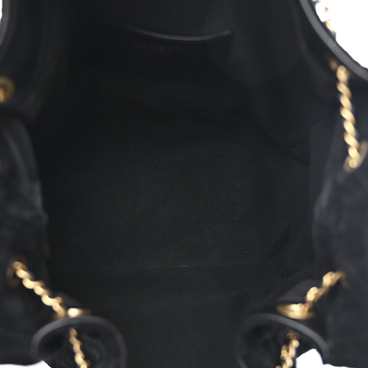Suede Quilted Medium CHNL 25 Handbag Black
