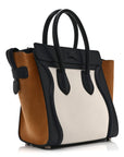 Baby Grained Calfskin Nubuck Micro Tri-Color Luggage White