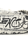 Agneau Arena Graffiti Le Cagole Shoulder Bag XS White Black