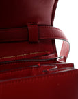 Box Calfskin Medium Classic Box Flap Bag Red