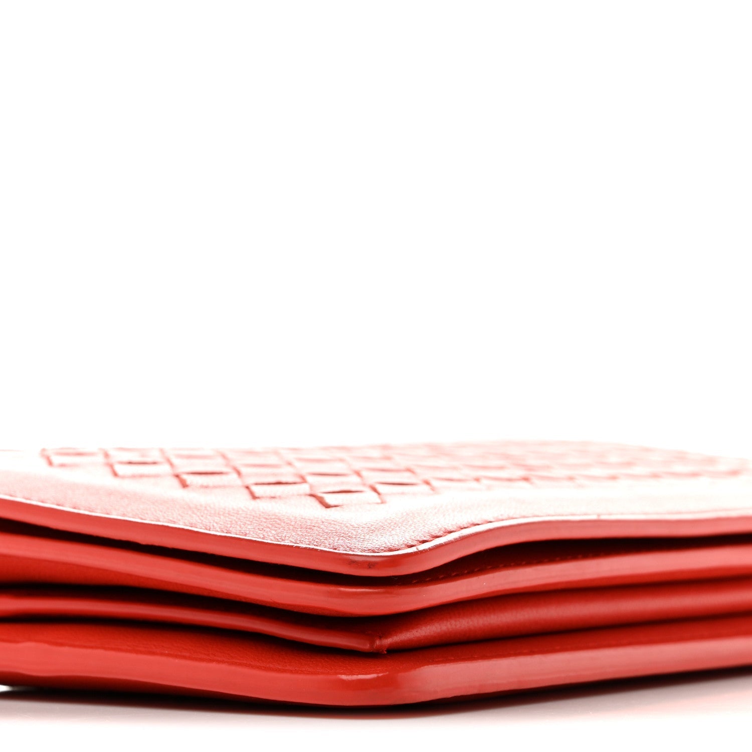 Nappa Intrecciato Continental Wallet on Chain Red