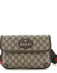 GG Supreme Monogram Neo Vintage Web Belt Bag Brown