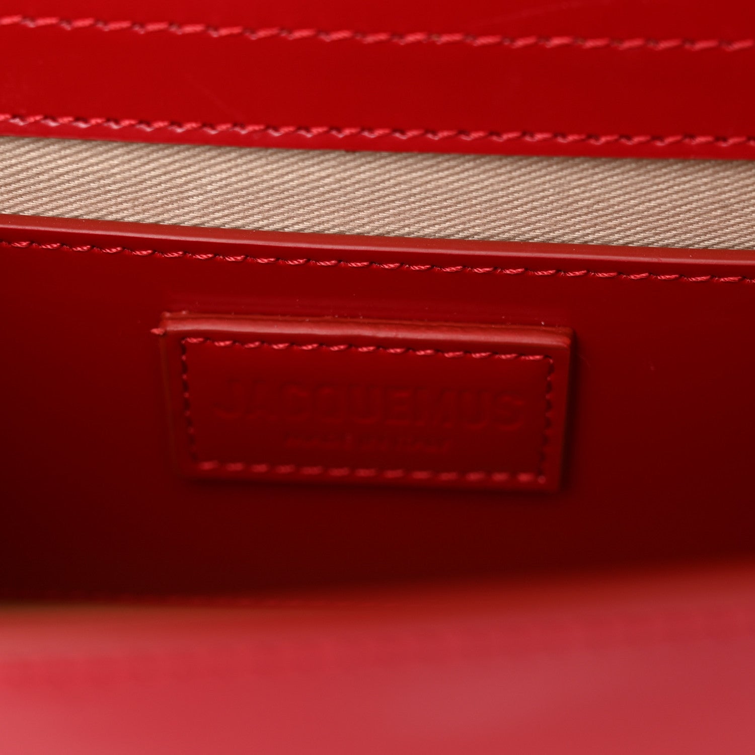 Glazed Calfskin Le Grand Bambino Red