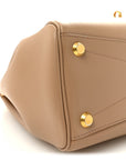 Smooth Calfskin Small Bel Air Carry All Bag Latte