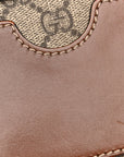 GG Supreme Monogram Calfskin Small Padlock Shoulder Bag Beige Black Cuir