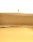 Metallic Calfskin Crocodile Embossed Graffiti Medium Cocodile Boy Flap Gold