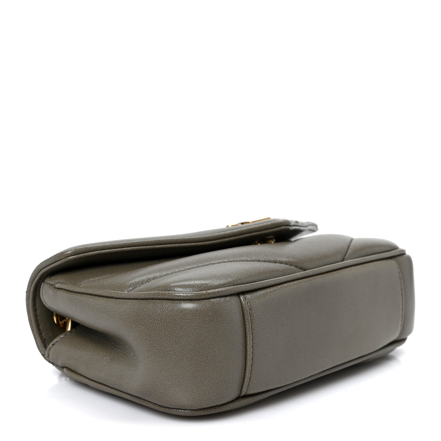 Lambskin Chevron Quilted Mini LouLou Dark Strong Moss