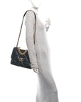 Lambskin Quilted Large CHNL 19 Flap Black