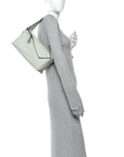 Calfskin Puzzle Hobo Light Celadon