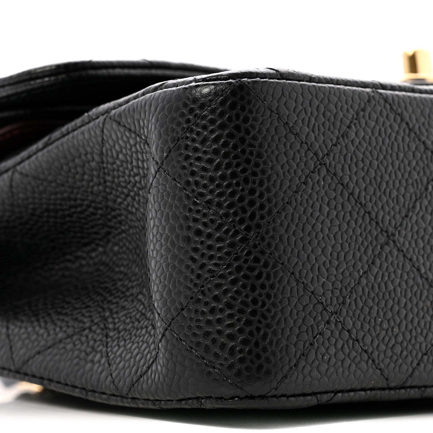 Caviar Quilted Small Double Flap Black